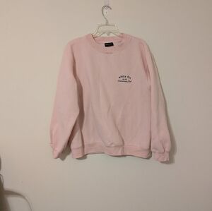 White Fox Boutique Oversized Pink Sweatshirt Size S/M